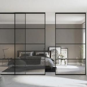 China Transparent Glass Partition Walls With Glass Sliding Door Environmentally Friendly supplier