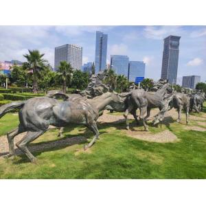 Modern Bronze Horse Statue , Outdoor Bronze Sculpture Public Decoration