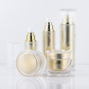 50g Cosmetic Packaging Sets Gold Empty Acrylic Pump Bottle Cosmetic Jar Suit