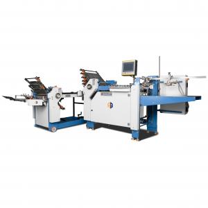 PLC Automatic Cross Fold Paper Folding Machine Gear Driving  200m/Min Industry Equipment