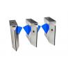 China Silver Color Flap Barrier Gate 304 Inox Face Recognition Infrared Sensing Bridge Type wholesale