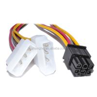 China 6 Pin PCI-E Graphics Card to 2 x Molex IDE Y cable Power Adapter Cable on sale