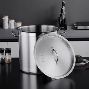 Hot Fashion Silver Heavy Duty Cooking Pot Cookware Pots Soup Pot Stainless Steel Cooking Stock Bucket With Stainless Steel Lid