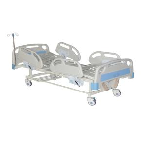 China Two Function Medical Adjustable Hospital Manual Bed , Icu Bed With Wheels wholesale