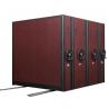 Maroon Library / Museum Compact Mobile Shelving H2300 * W900 * D560mm Size