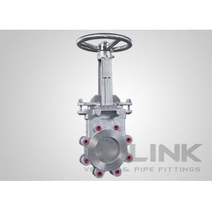 Stainless Steel Knife Gate Valve Lugged , SS Yoke , Self Cleaning Mechanism