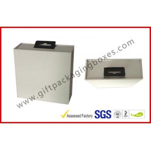 China Custom Big White Display Gift Packaging Boxes With Black EVA Holder And Hook supplier