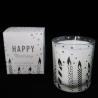 China Natural Scented Soy Tealight Candles In Printed Clear Glass Cup Coconut Apricot wholesale