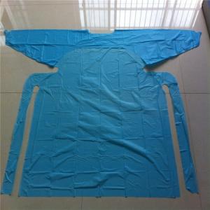 China Anti Dust Disposable Plastic Aprons With Sleeves , CPE Disposable Hospital Gowns wholesale