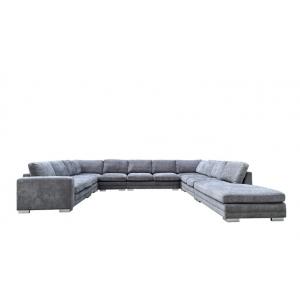 Flexible Configuration Sectional Fabric Sofa Feather Padded 8 Piece Sofa Set