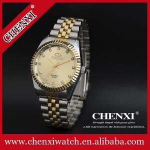 Online B2B B2C Selling Fashion Gold Watches Two Tone Color Stainless Steel Male Watches