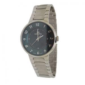 Black Unisex Watch Stainless Steel , Stainless Steel Strap Watch