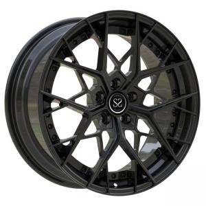 19 Inch 2 Piece Forged Wheels Gloss Black Spokes For 2019 Audi RS3 Stepped Lip Rims