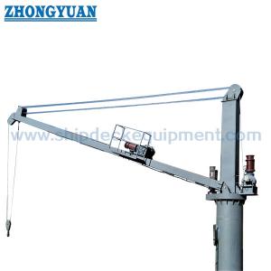 China 3T 5m Electric Fixed Boom Slewing Crane With Tower Ship Deck Equipment supplier