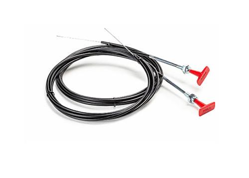 Red T Handle Control Cable Assembly For Throttle Control / Regulating Valve