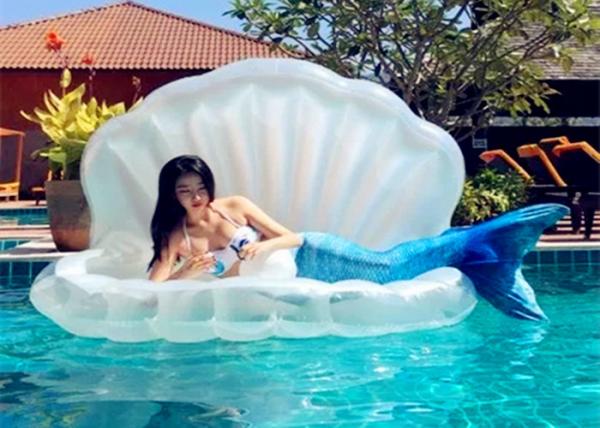 Rideable Inflatable Shell Pool Float PVC Material Light Weight Portable To Carry