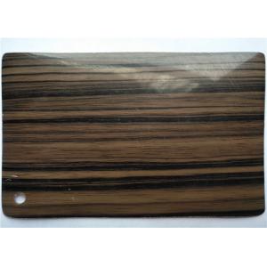 China High Gloss Wood Grain Pvc Vinyl Cabinet Doors 0.30mm 0.50mm Thick supplier