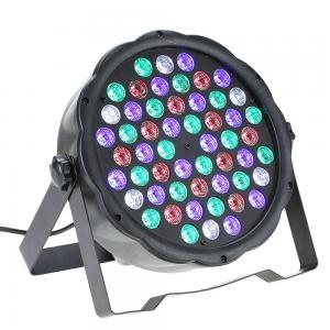China 180W 54LED 7Channel RGBW Flat Wash PAR Light Stage Effect Lamp Support DMX-512 Sound Activated Strobe Dimmable for Xmas supplier
