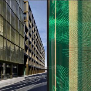 China Colorful metal Mesh Fabric Laminated Glass Facade supplier