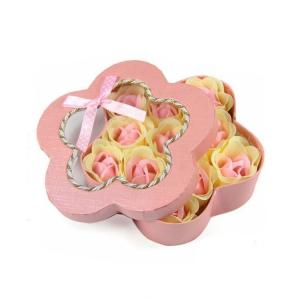 China Party Festival Decoration Gift Packaging Box Flower Shaped Candy Box With Clear Window supplier