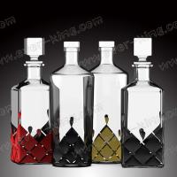 China 750ml Clear Empty Crystal Glass Bottle For Spirits Liquor on sale