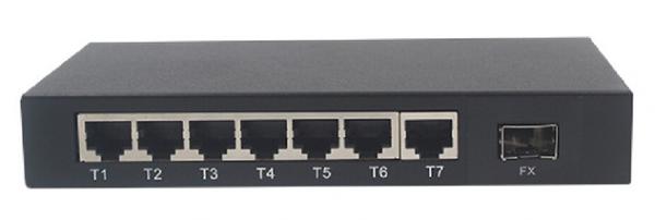 Fast 8 Ports Ethernet Network Switch 100FX And 7 10 / 100M Rj45 With Management