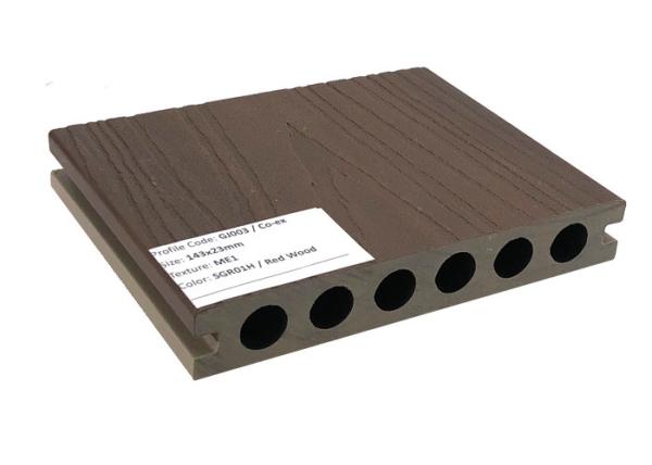 Interlocking Outdoor WPC Decking WPC Pool Deck 140X25mm Embossing