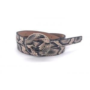 5/8"(1CM) Width Women's Fashion Leather Belts / Snake Printed Leather Belts With Round Covered Buckle