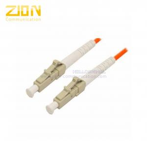 China Multimode LC to LC Simplex Fiber Optic Patch Cord with 3.0mm Orange PVC Jacket supplier