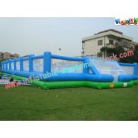 China Giant Inflatable Sports Games Football / Soccer Field With Inflatable Floor on sale