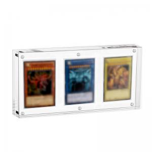 China Acrylic Holder Display Card Stand Cross Border 35pt TCG Three Frame Magnetic Transparent Cartoon supplier