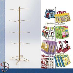 Hook tree stand for paper bags / Metal hooks display stand / Bags display rack / POP display stand
