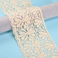 China Crochet Ribbon Cotton Lace Trim  Width 12cm Water Soluble on sale