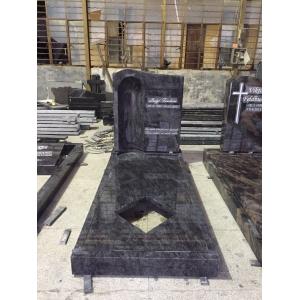 Granite Headstones And Grave Markers , Tombstone Black Polished Granite Headstones