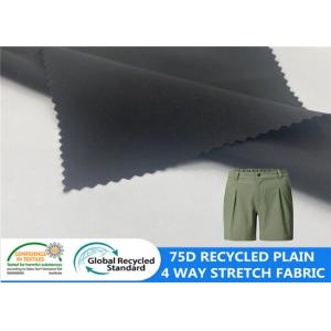 92% Recycled Polyester 8% Spandex Plain 75D 4 Way Stretch Fabric  Quick Dry Fabric