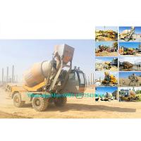China Rotating Drum Concrete Cement Mixer Machine Self Loading Mobile Type 2.0M3 Output on sale
