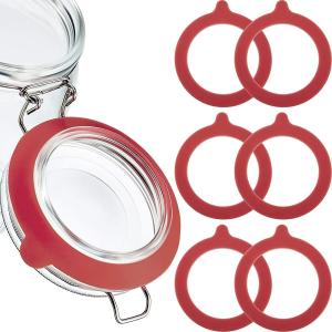 Red Color Gasket Rubber Seal Non Toxic Waterproof For Jars Container