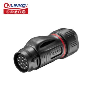 CNlinko M20 Industrial Waterproof IP68 12 Pin Automotive DC Power Connector Outdoor Electrical Cable Wire Adapter  Plastic Plug