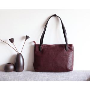 LH-63-5 Red Leather Tote Bag Panelled Womens Leather Handbags