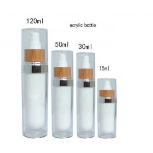 100G Cosmetic Glass Bottles Wood Jar With Bamboo Lid Personal Care 