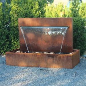 Customizable Artificial Corten Steel Water Fountain For Home
