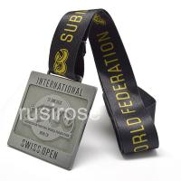 China Medal Manufacturers, Custom Square Medals, Red Ribbon Medals, Soft Rectangle Medals