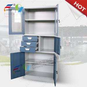 office furniture storage cabinet swing glass and swing steel door FYD-W020, With shelves
