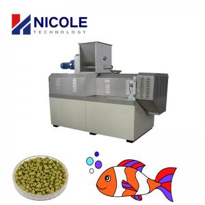 Double Screw Extruder Small Floating Fish Feed Machine Semi Automatic