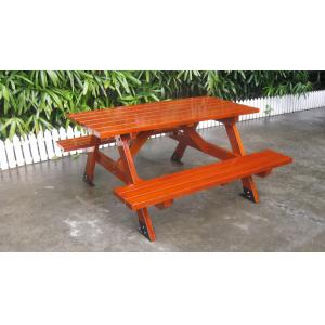 2 Seat Wooden Outdoor Table Benches Set 1500mm Length For College Garden
