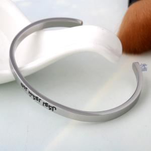 China Stainless steel open bracelet, Custom Inspirational Jewelry Fashion Stainless Steel Cuff Bangle Bracelet supplier