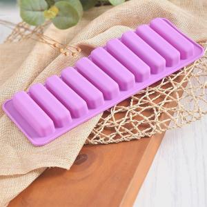Long Strips Silicone Mold Heart Shaped Cookie Mold 10 Cavity Chocolate Molds Ice Cube Tray Jelly Cake Candy Baking