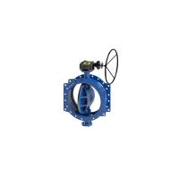 China RAL 5010 Ductile Iron Double Eccentric Butterfly Valve 150 PSI on sale