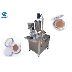 China Cushion CC Cream Color Cosmetic Filling Machine Semi - Automatic Type supplier