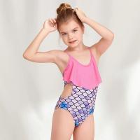 China One Piece Girls Swim Wear Bikini Colorful Fish Scales Printed Girls Summer Swimsuit on sale